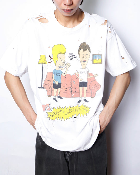 vintage 1993's beavis and butt-head broken t-shirt