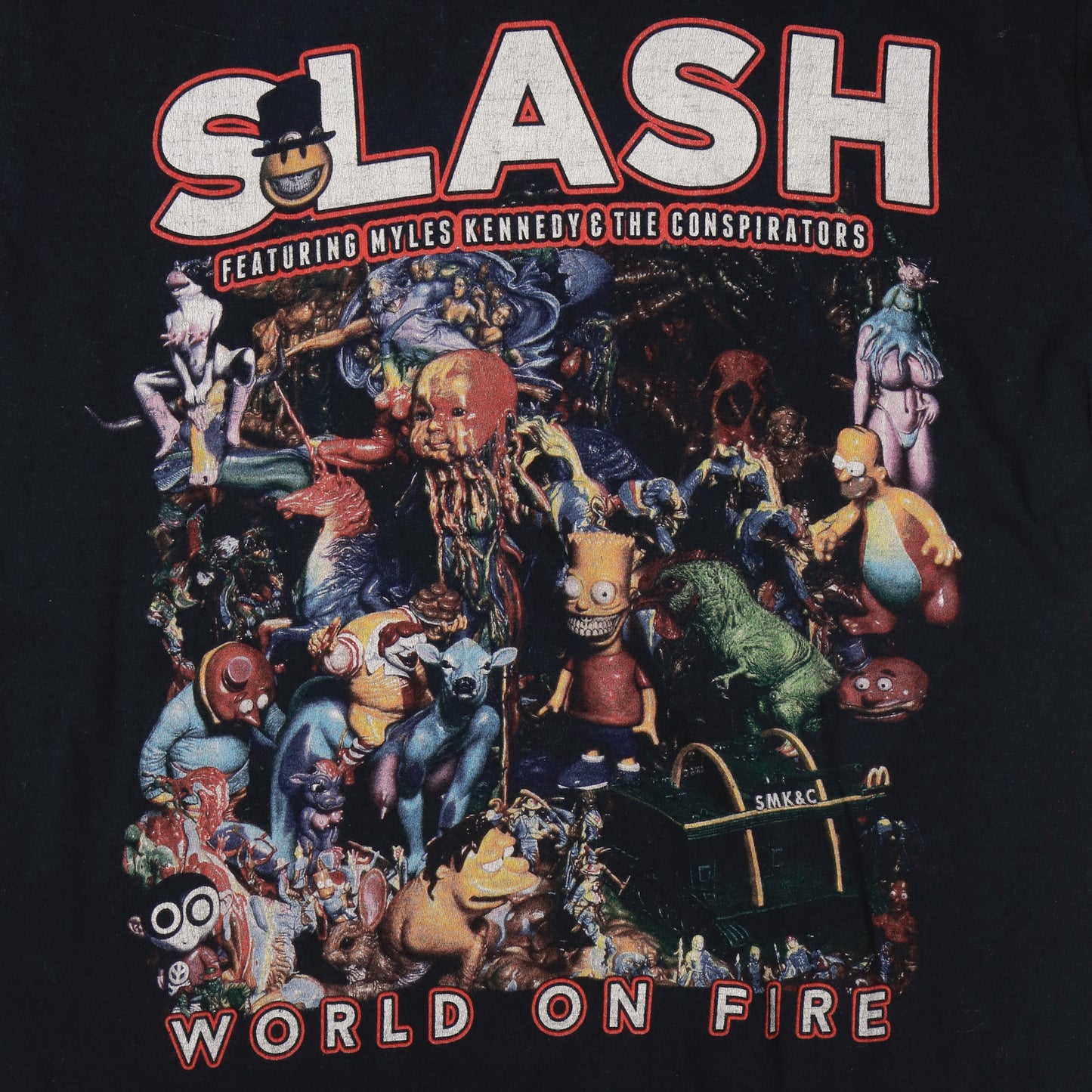 vintage 2014's slash world on fire tour t-shirt