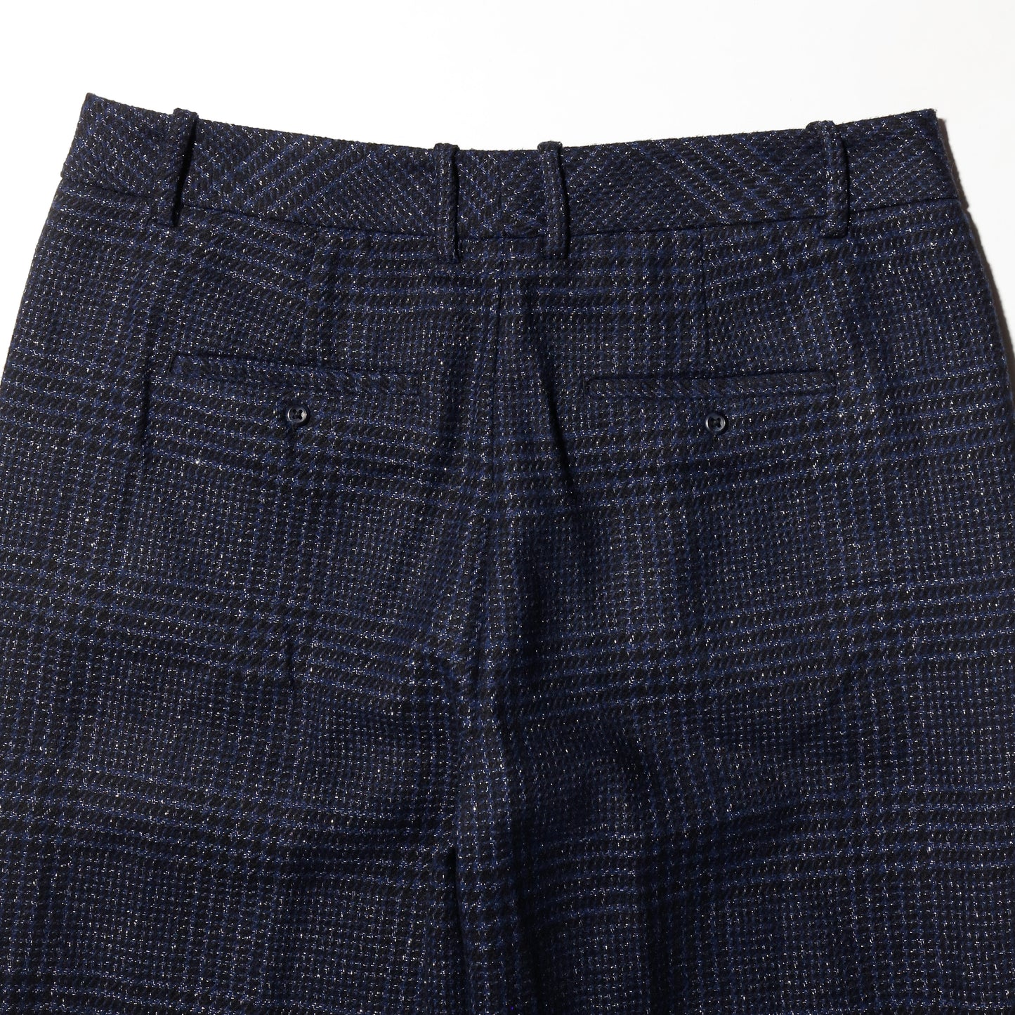 vintage lame check wool flare slacks