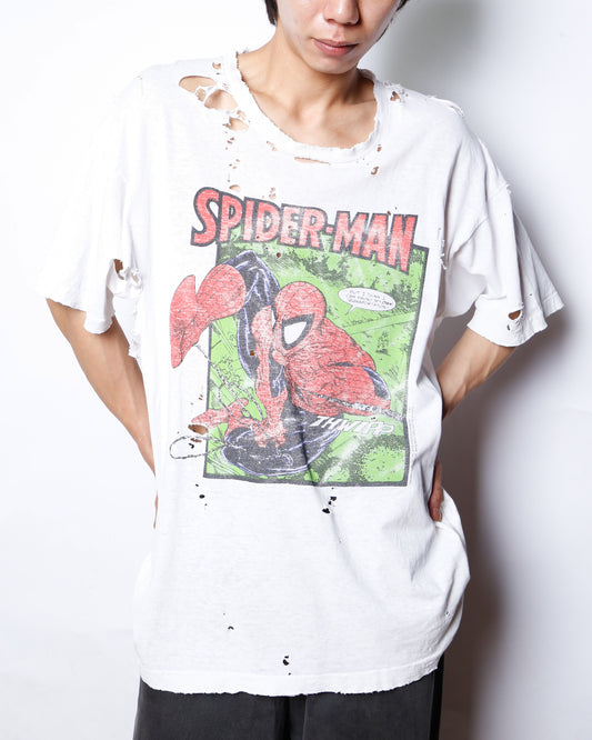 vintage 1990's marvel spider-man broken t-shirt