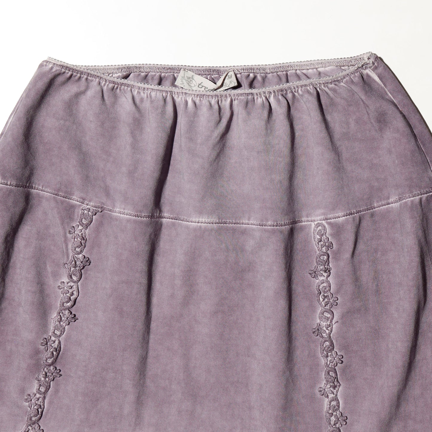 vintage acid lace hem mini skirt