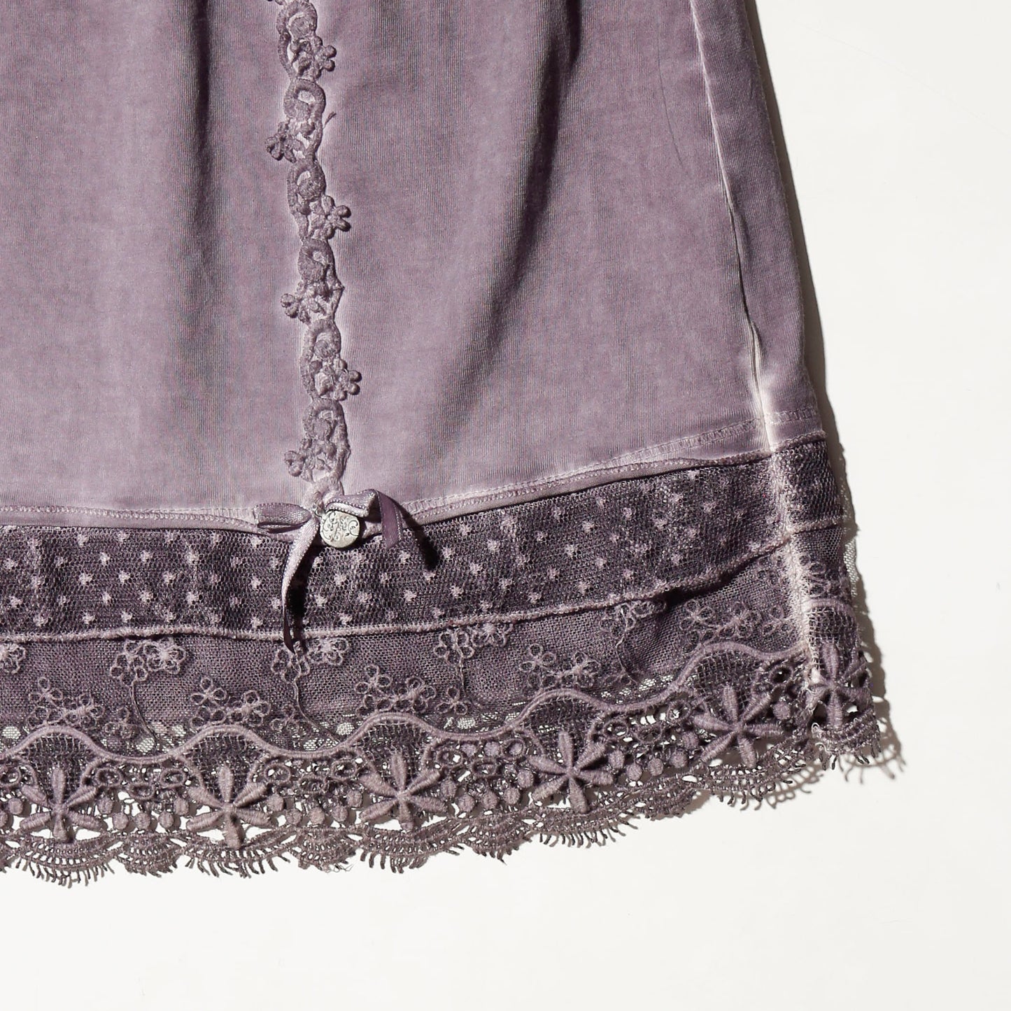 vintage acid lace hem mini skirt