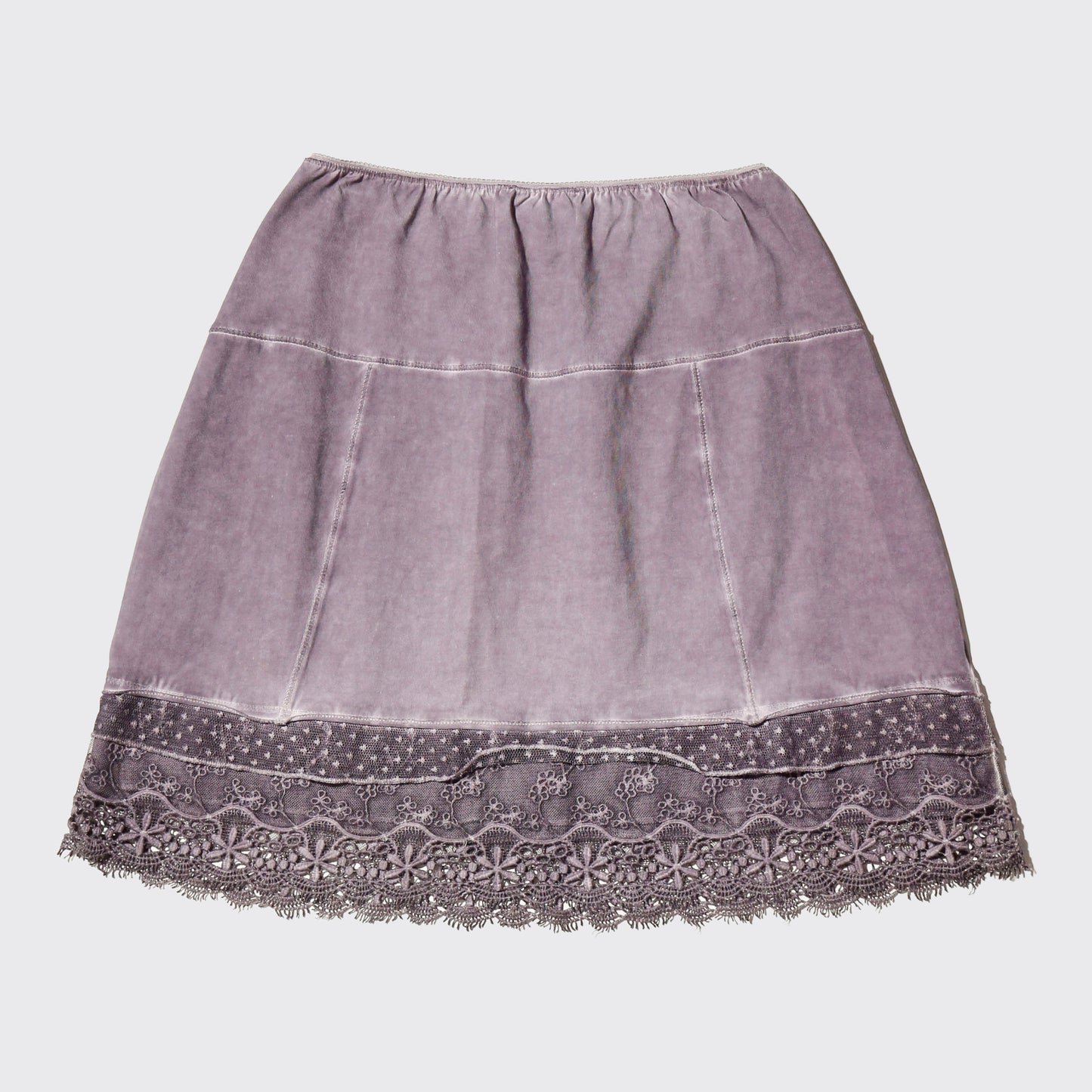 vintage acid lace hem mini skirt