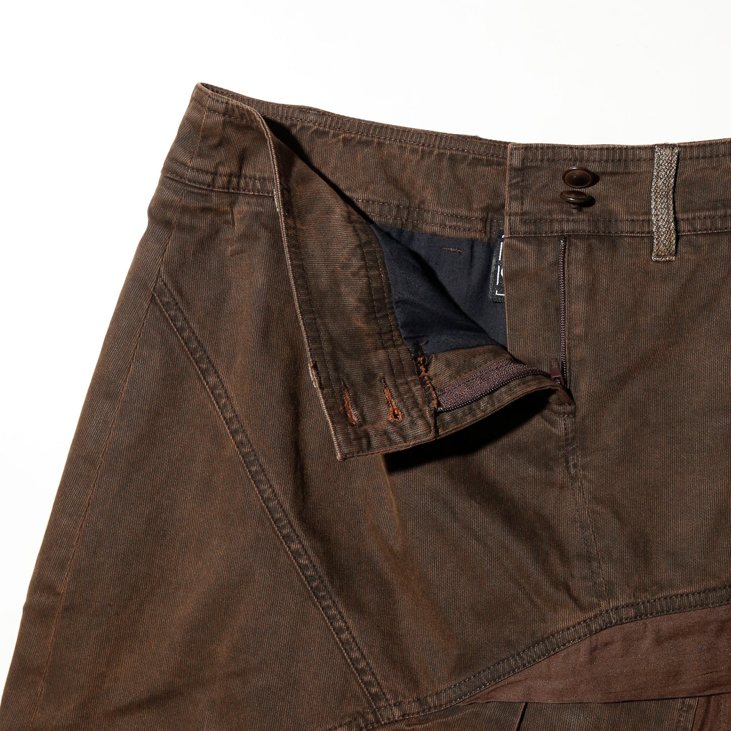 vintage distressed asymmetry skirt