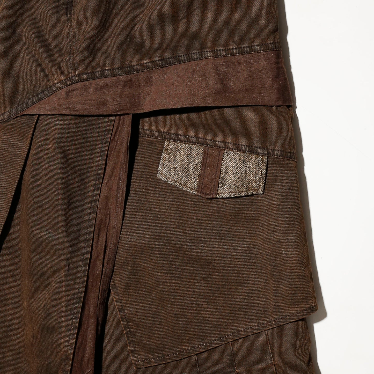 vintage distressed asymmetry skirt