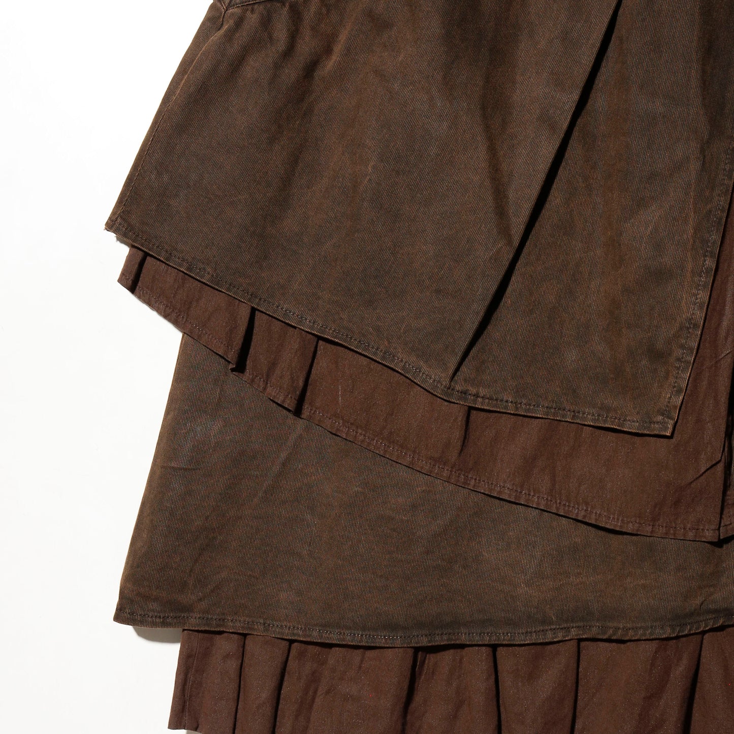 vintage distressed asymmetry skirt