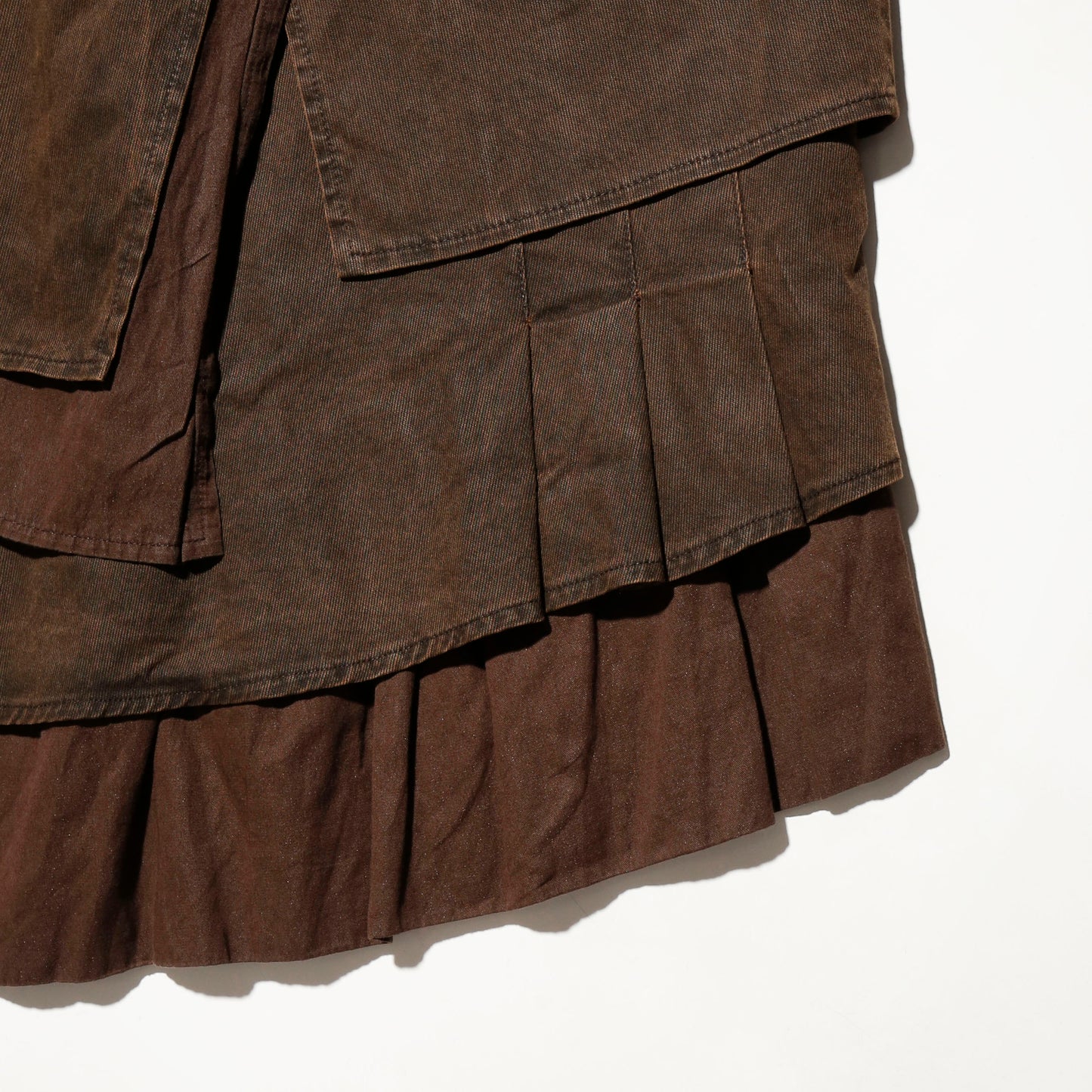 vintage distressed asymmetry skirt