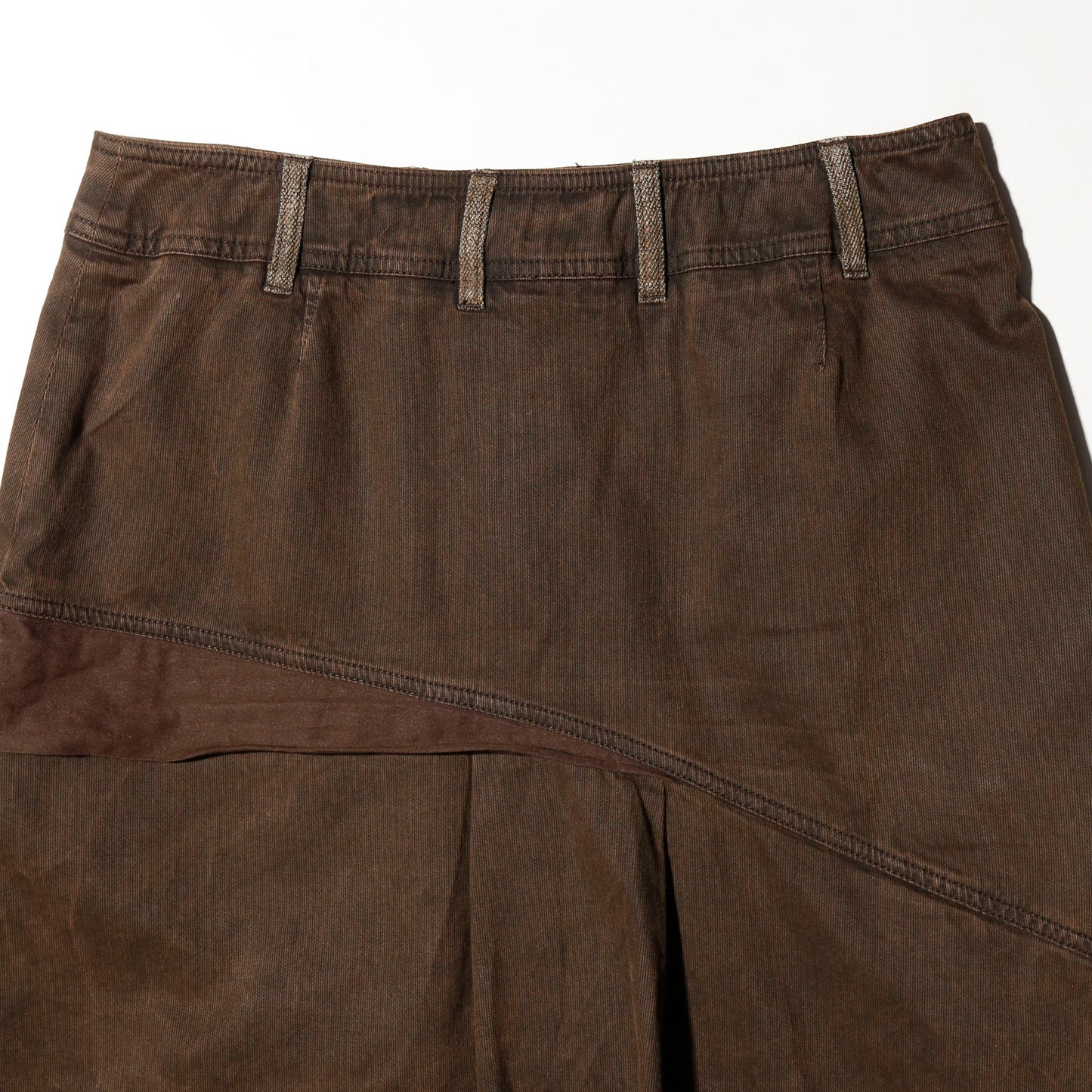vintage distressed asymmetry skirt