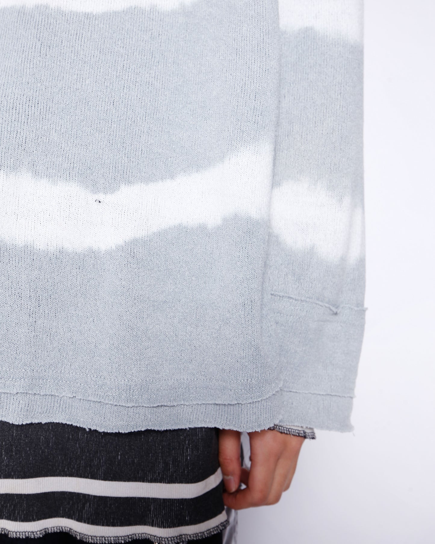 vintage henry neck foggy border cut sew