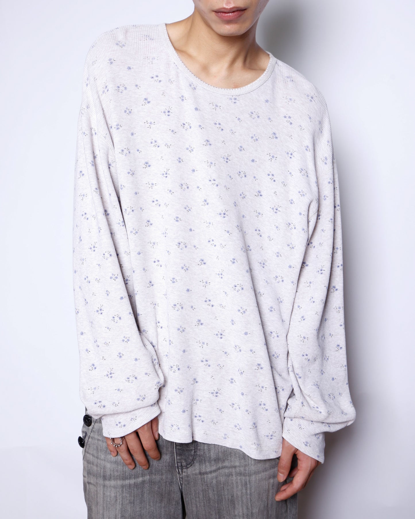 vintage floral thermal cut sew