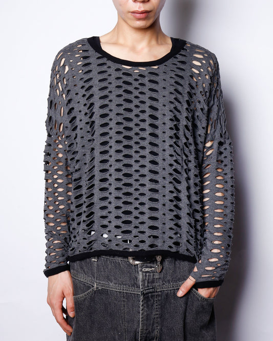 vintage hole l/s cut sew