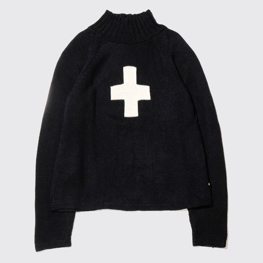 vintage swiss army simbol moc neck sweater