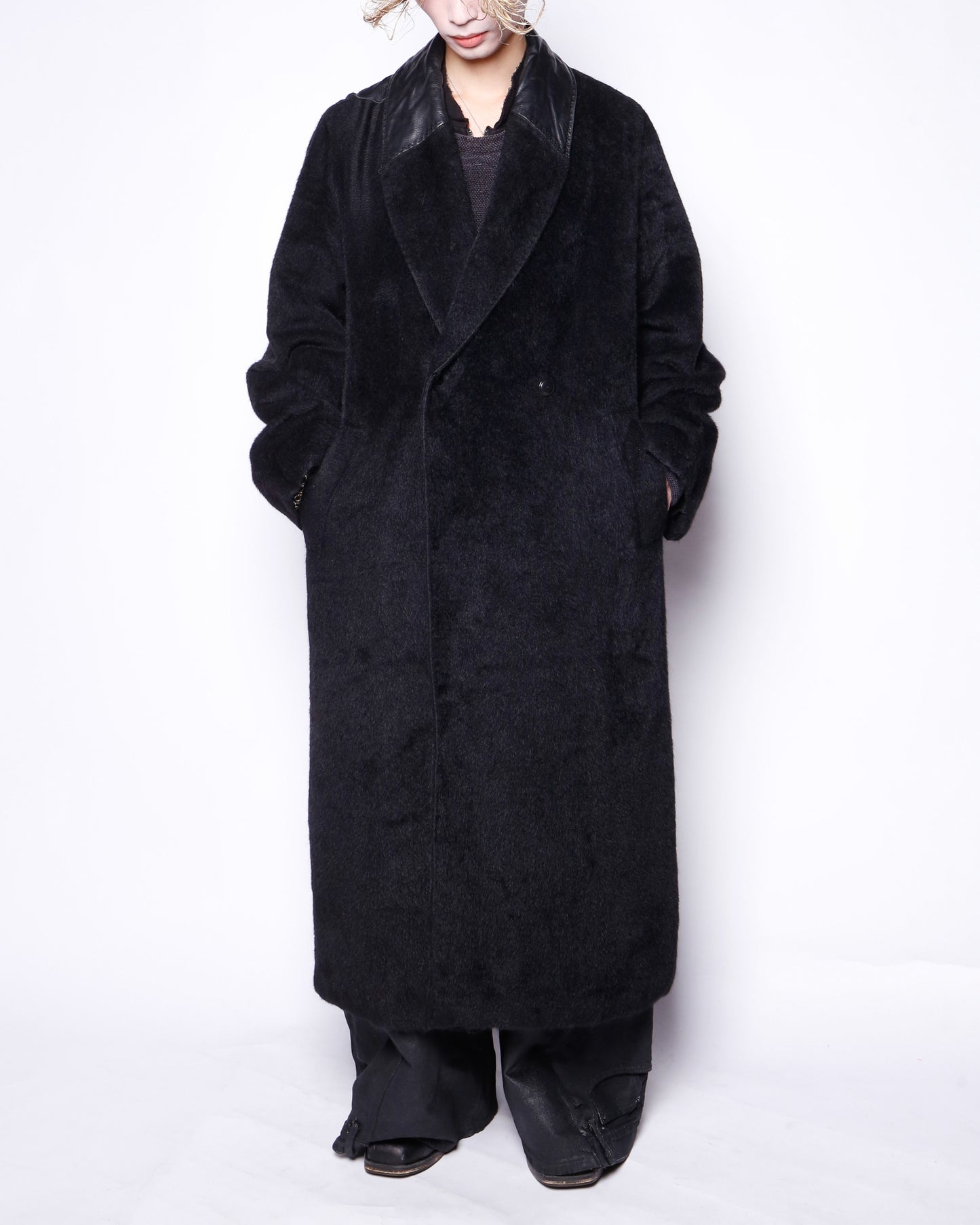 vintage MaxMara angora wool double breasted coat