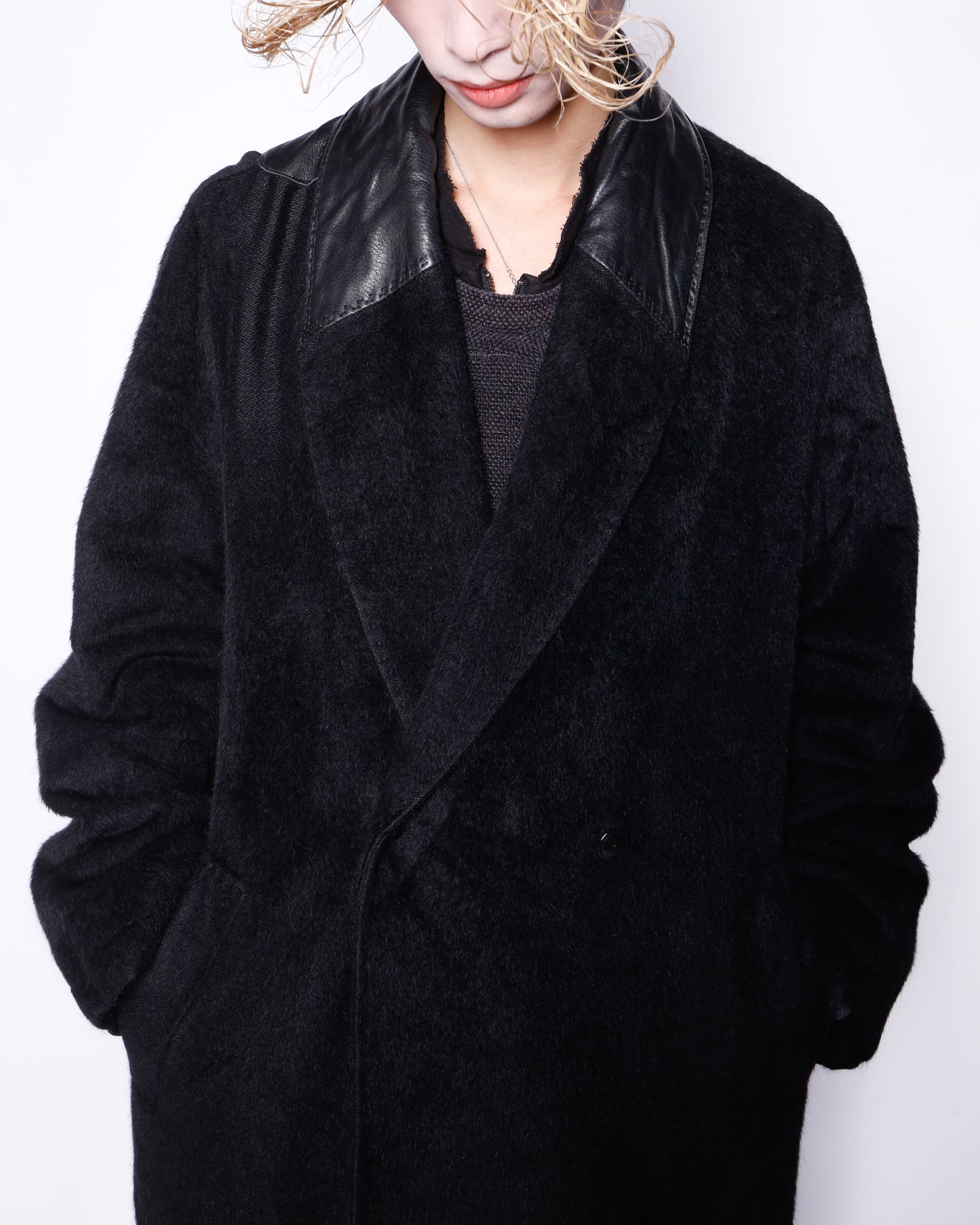 vintage MaxMara angora wool double breasted coat