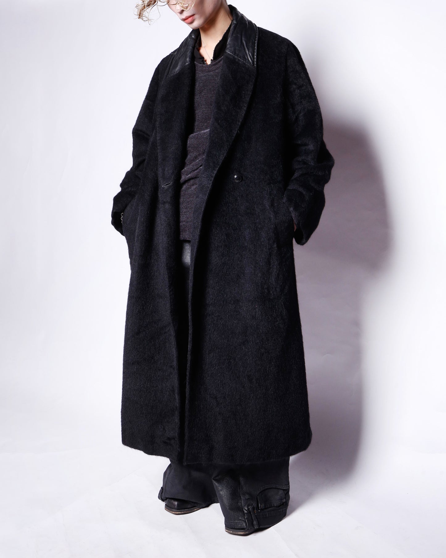 vintage MaxMara angora wool double breasted coat