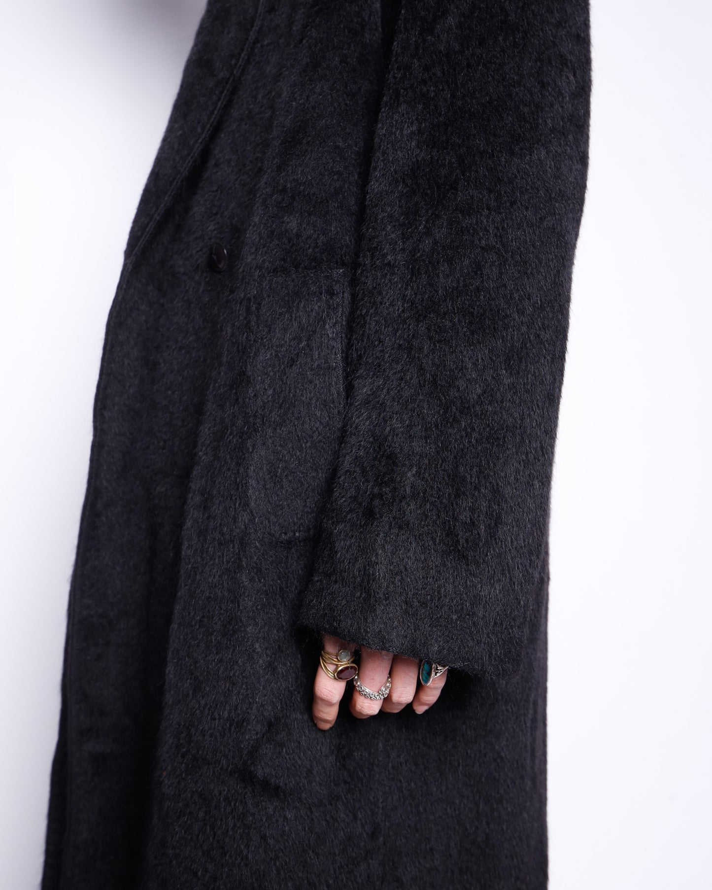 vintage MaxMara angora wool double breasted coat