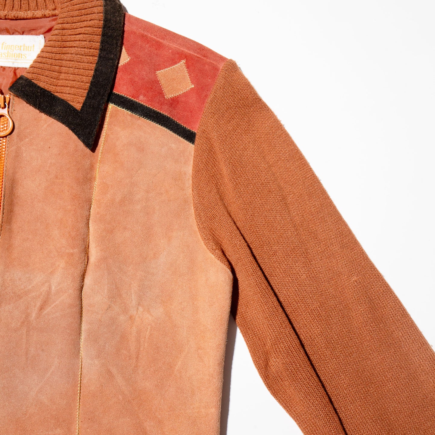 vintage 70's combi dia suede leather jacket