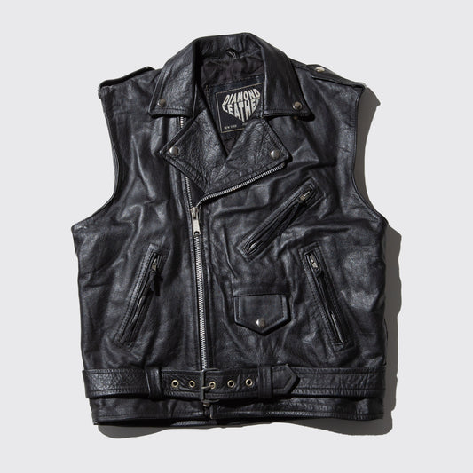 vintage leather riders vest