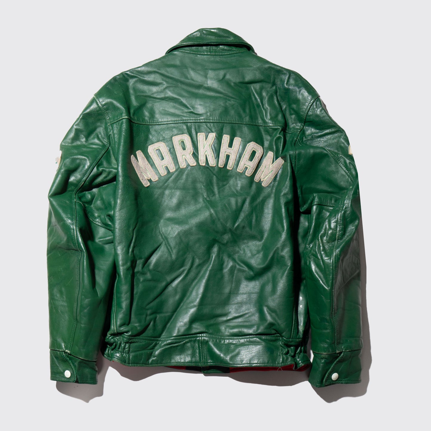 vintage leather varsity jacket