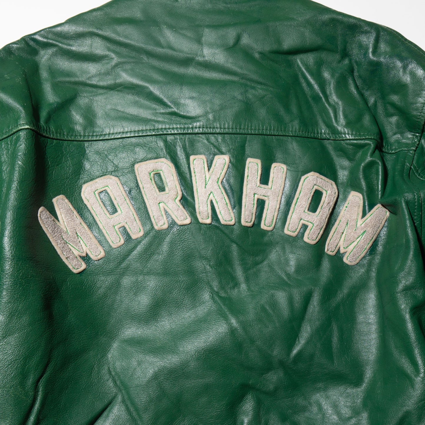 vintage leather varsity jacket