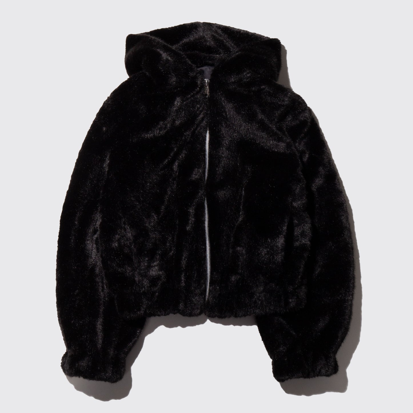 HELMUT LANG hooded short fur jacket