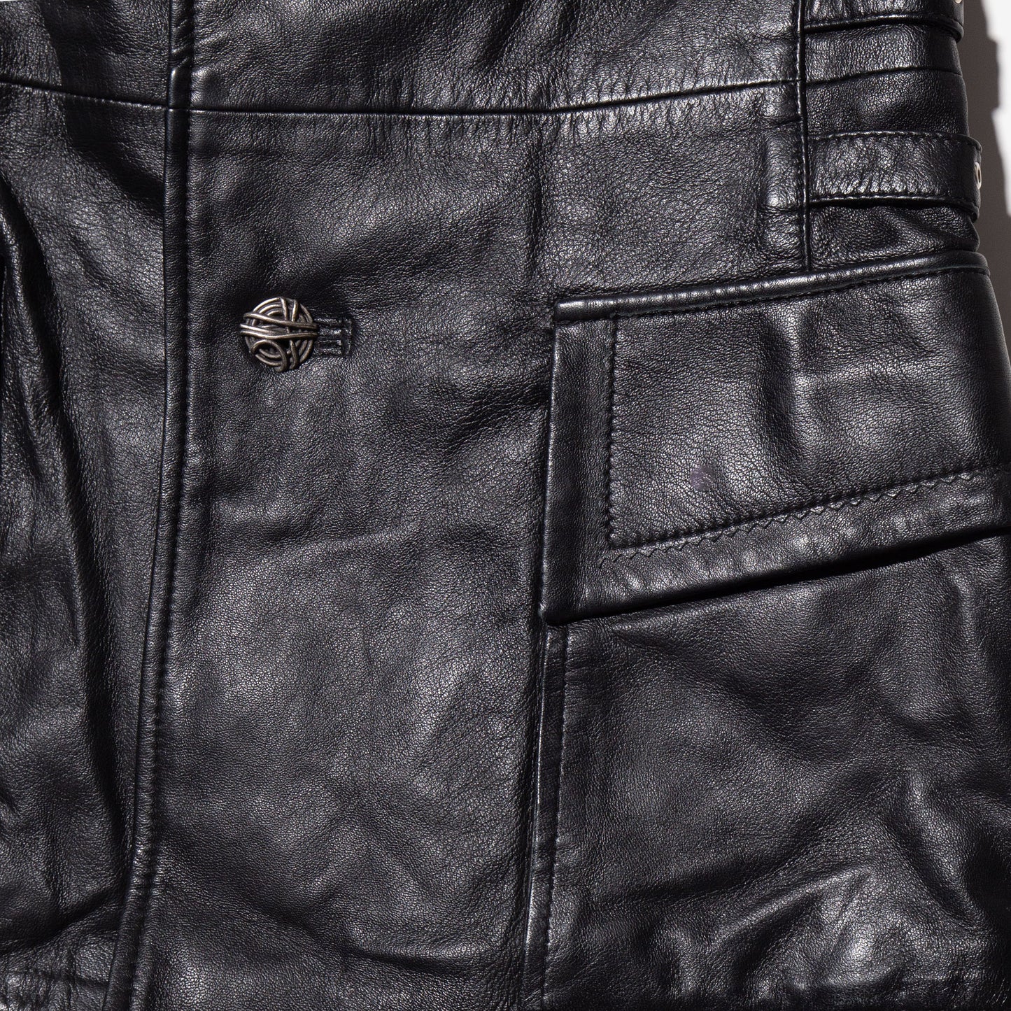 vintage zip custom leather jacket
