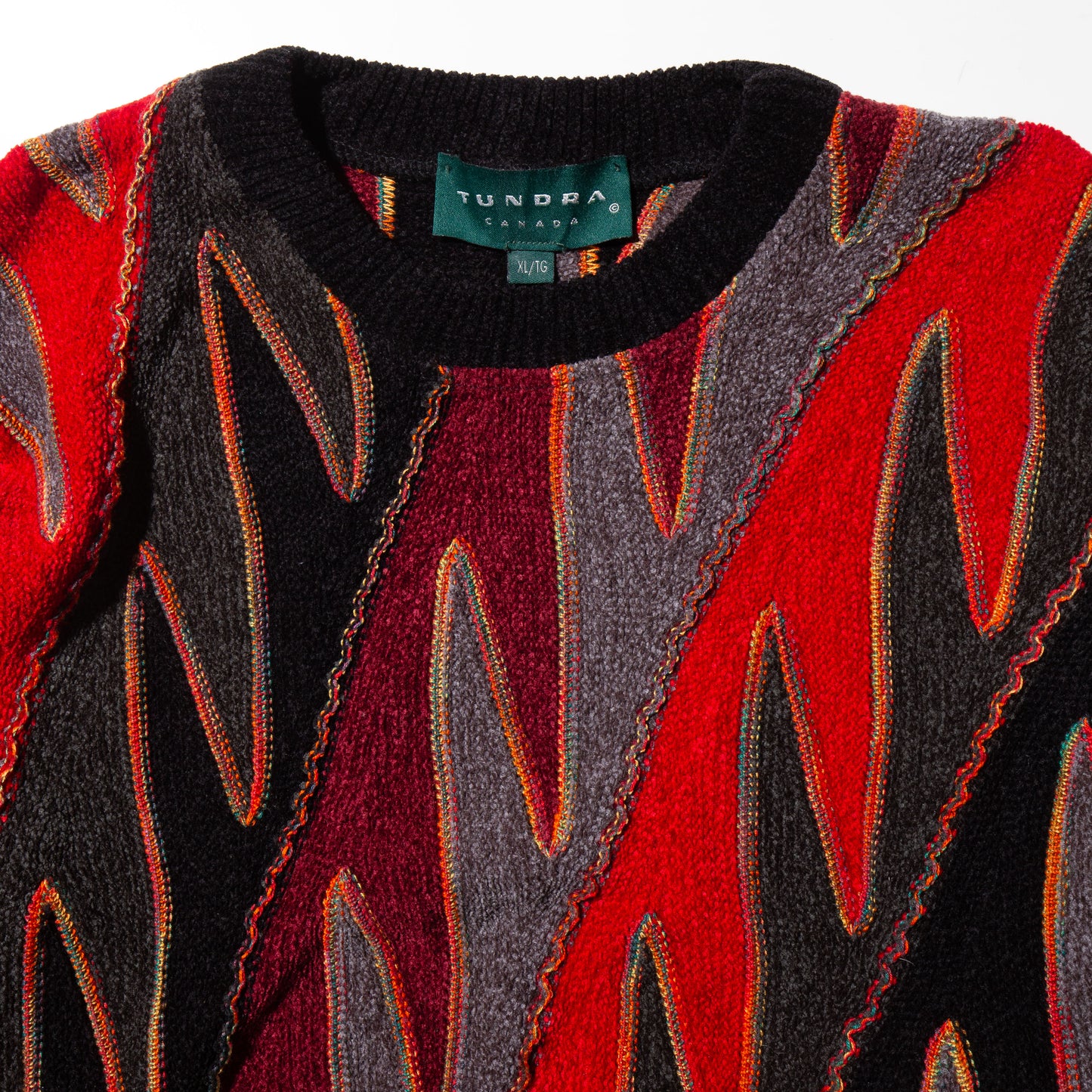 vintage 3d knit sweater