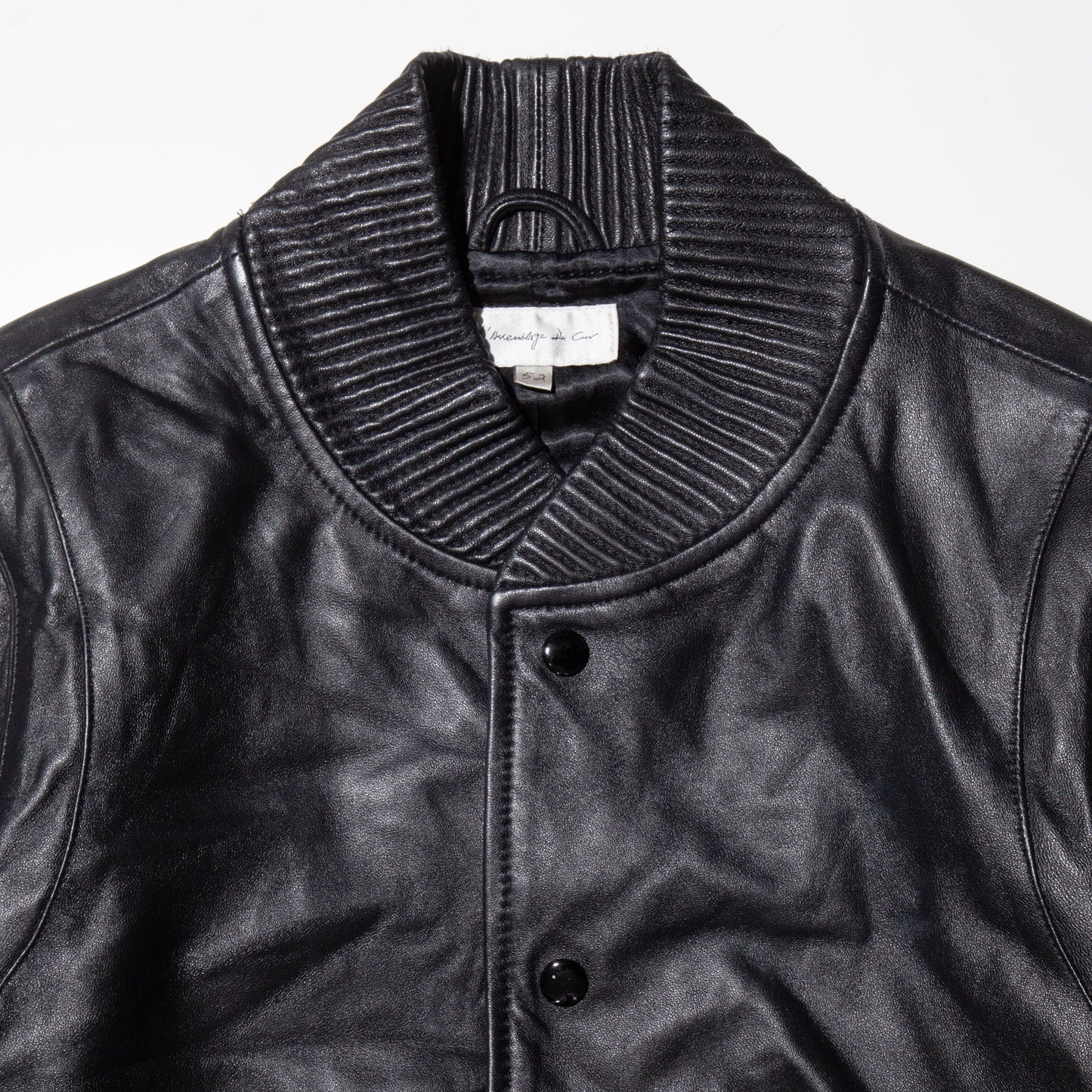 vintage leather teddy jacket