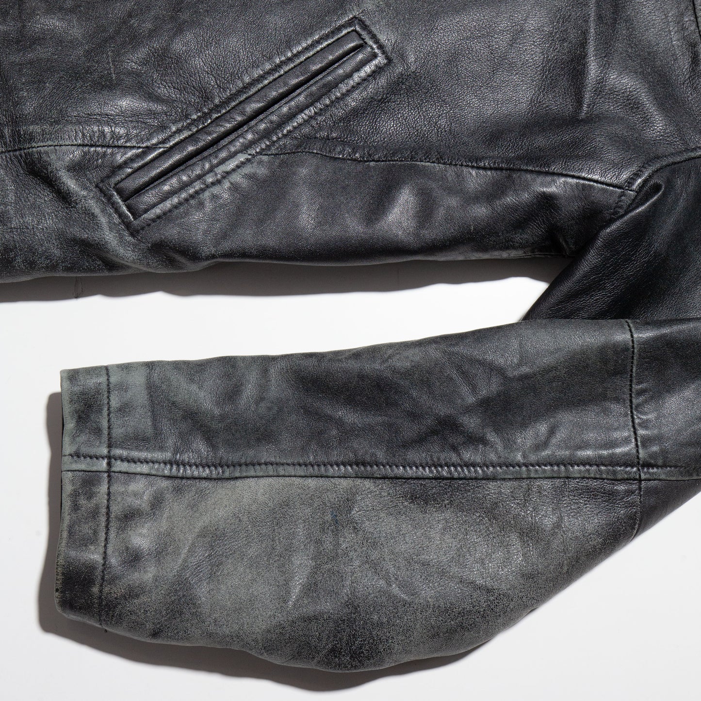 vintage 90's faded single leather jacket
