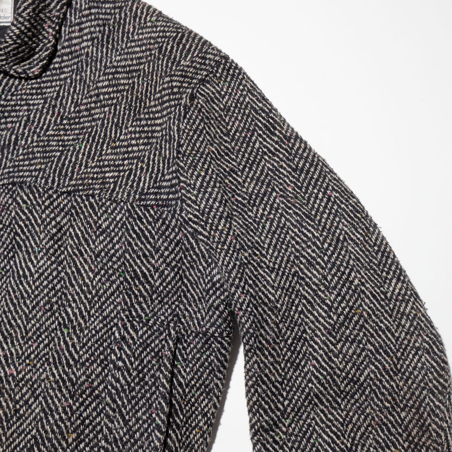 vintage loose herringbone tweed jacket
