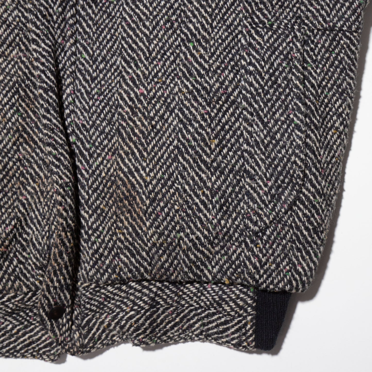 vintage loose herringbone tweed jacket