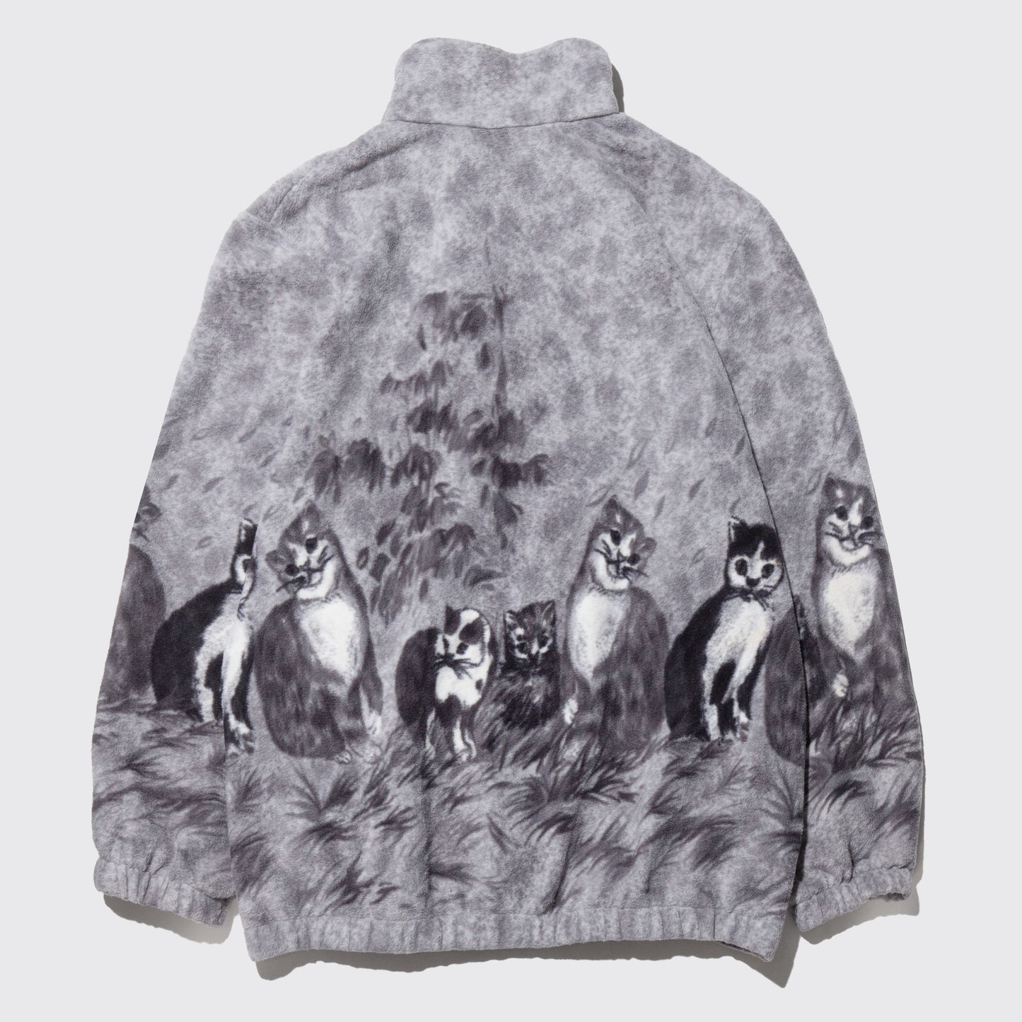 vintage cat loose fleece jacket