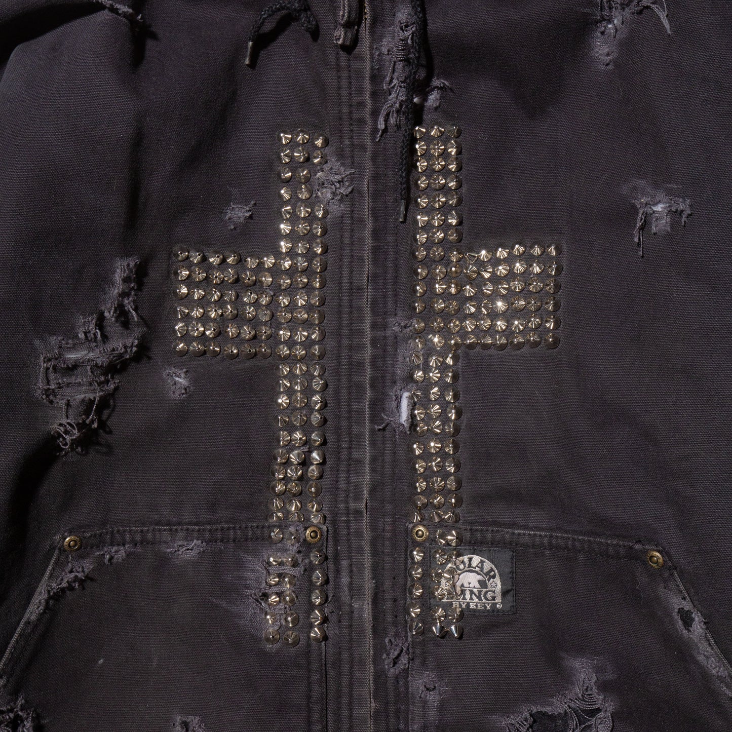 remake cross studs active jacket