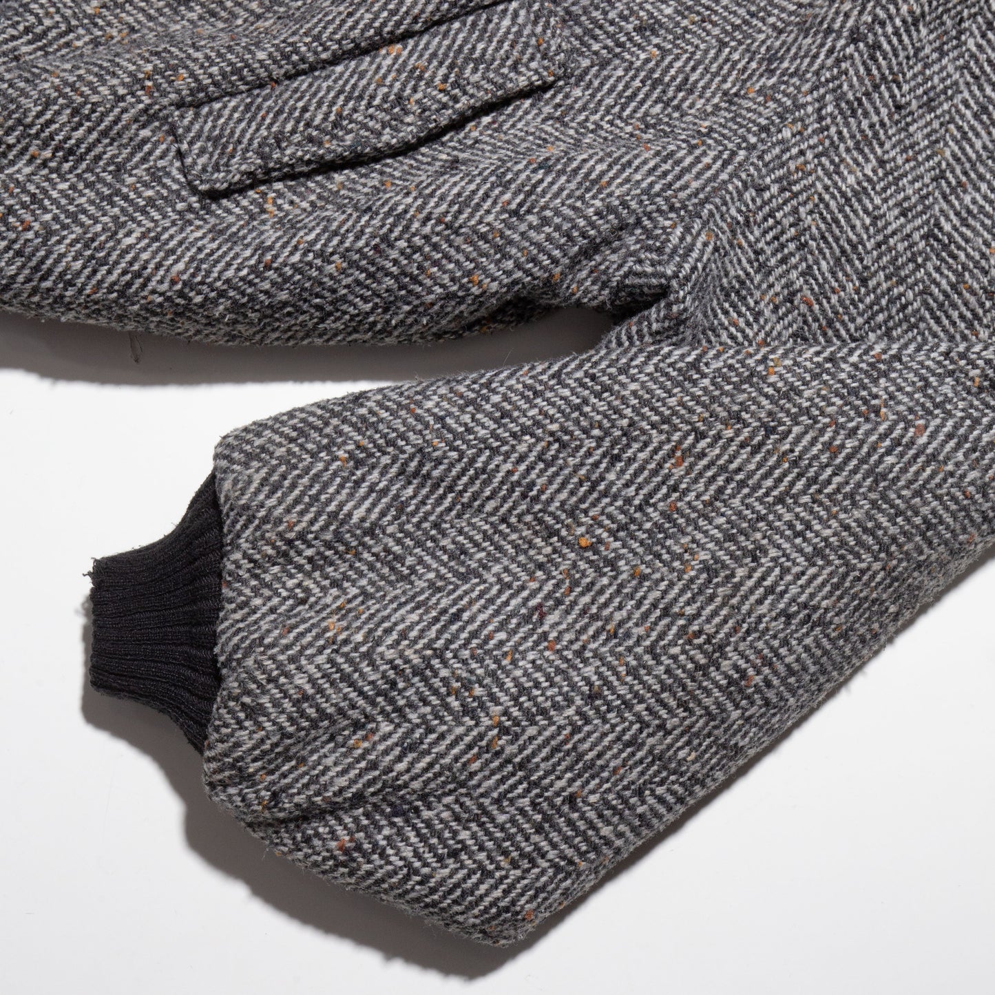 vintage chunky herringbone tweed jacket