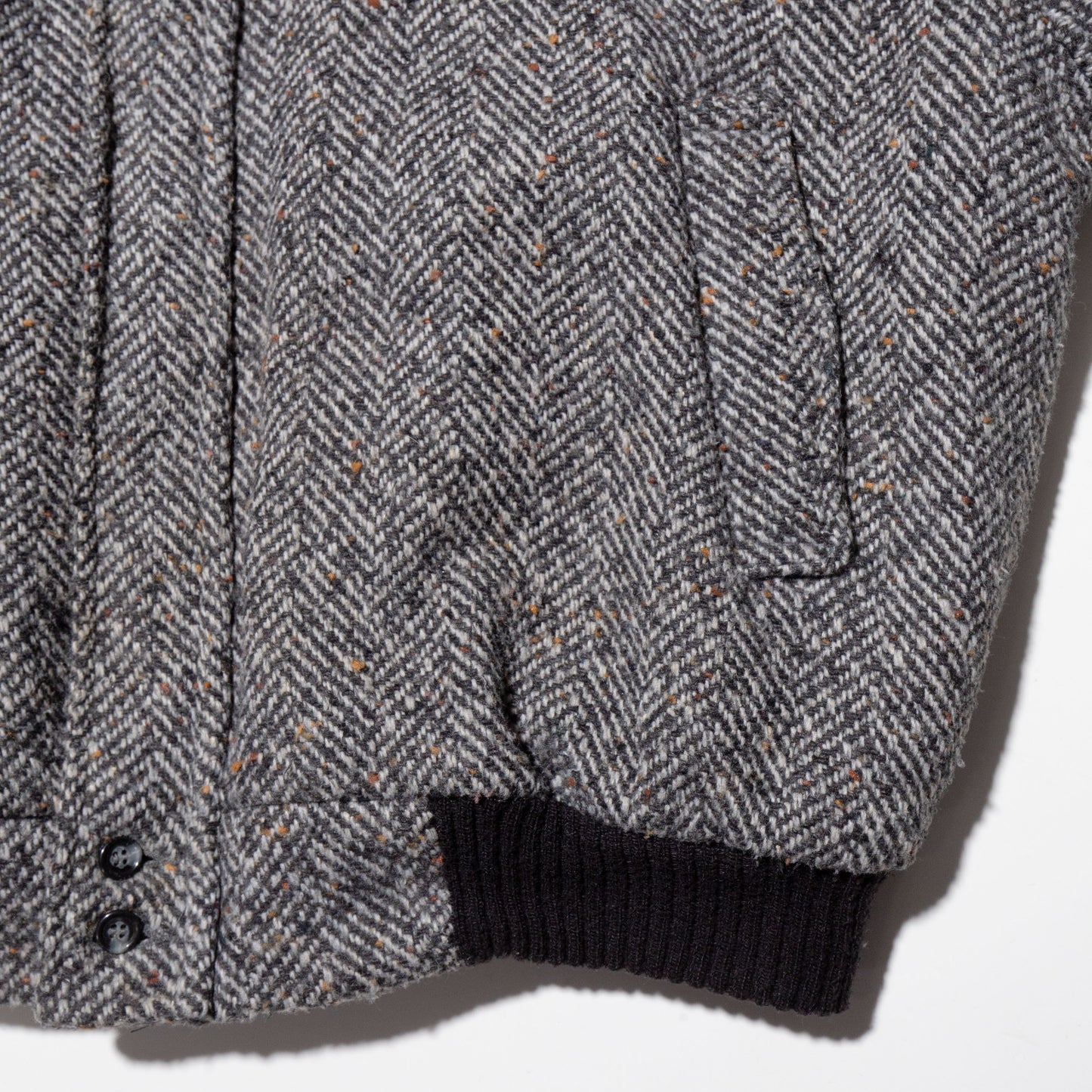 vintage chunky herringbone tweed jacket