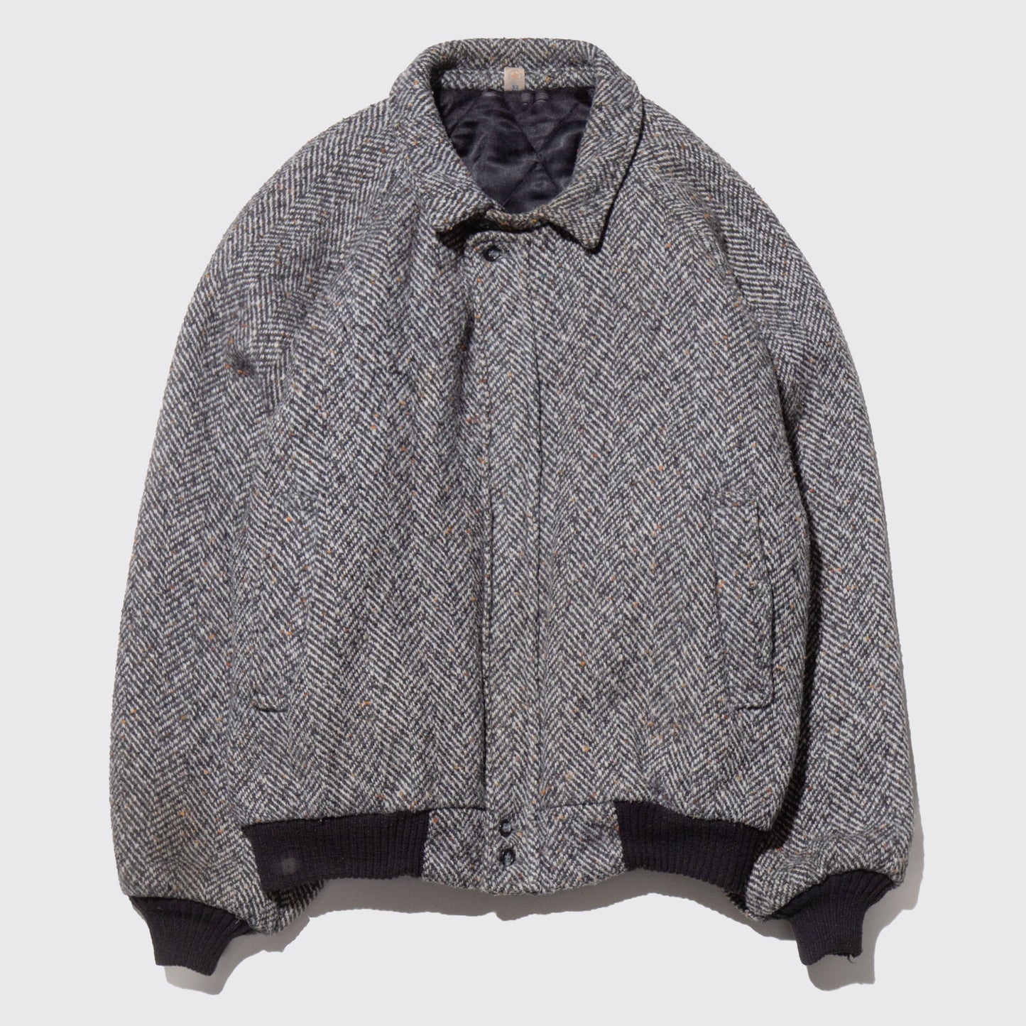 vintage chunky herringbone tweed jacket
