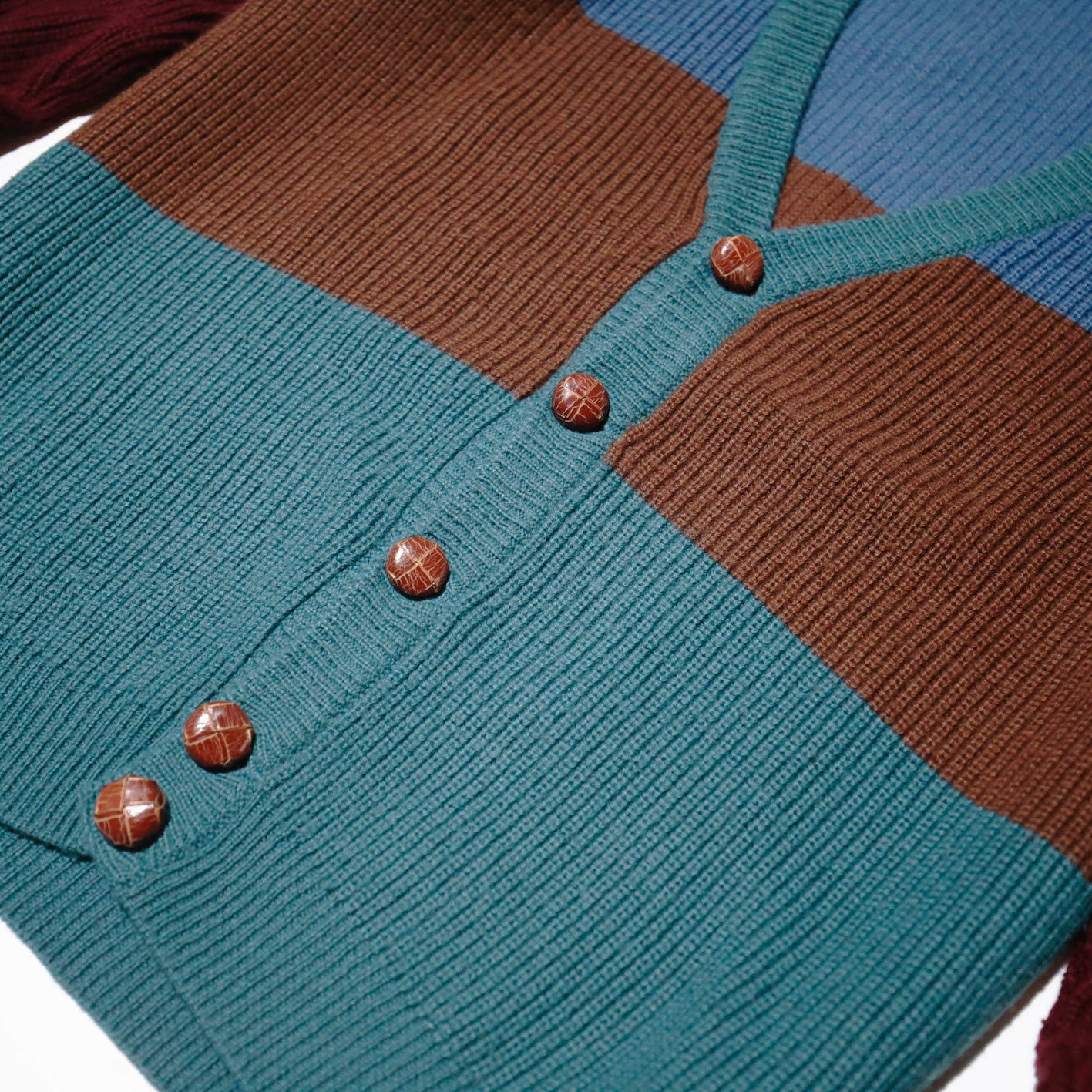 vintage multi color cotton cardigan