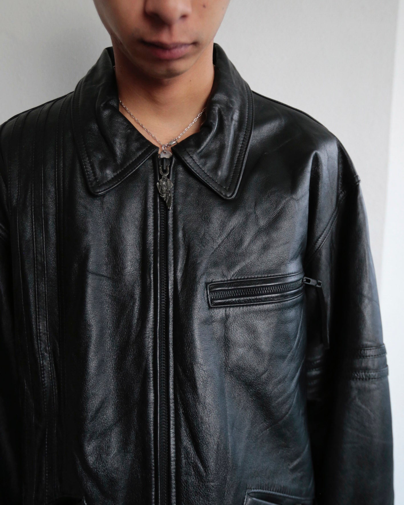 vintage harley davidson moto leather jacket