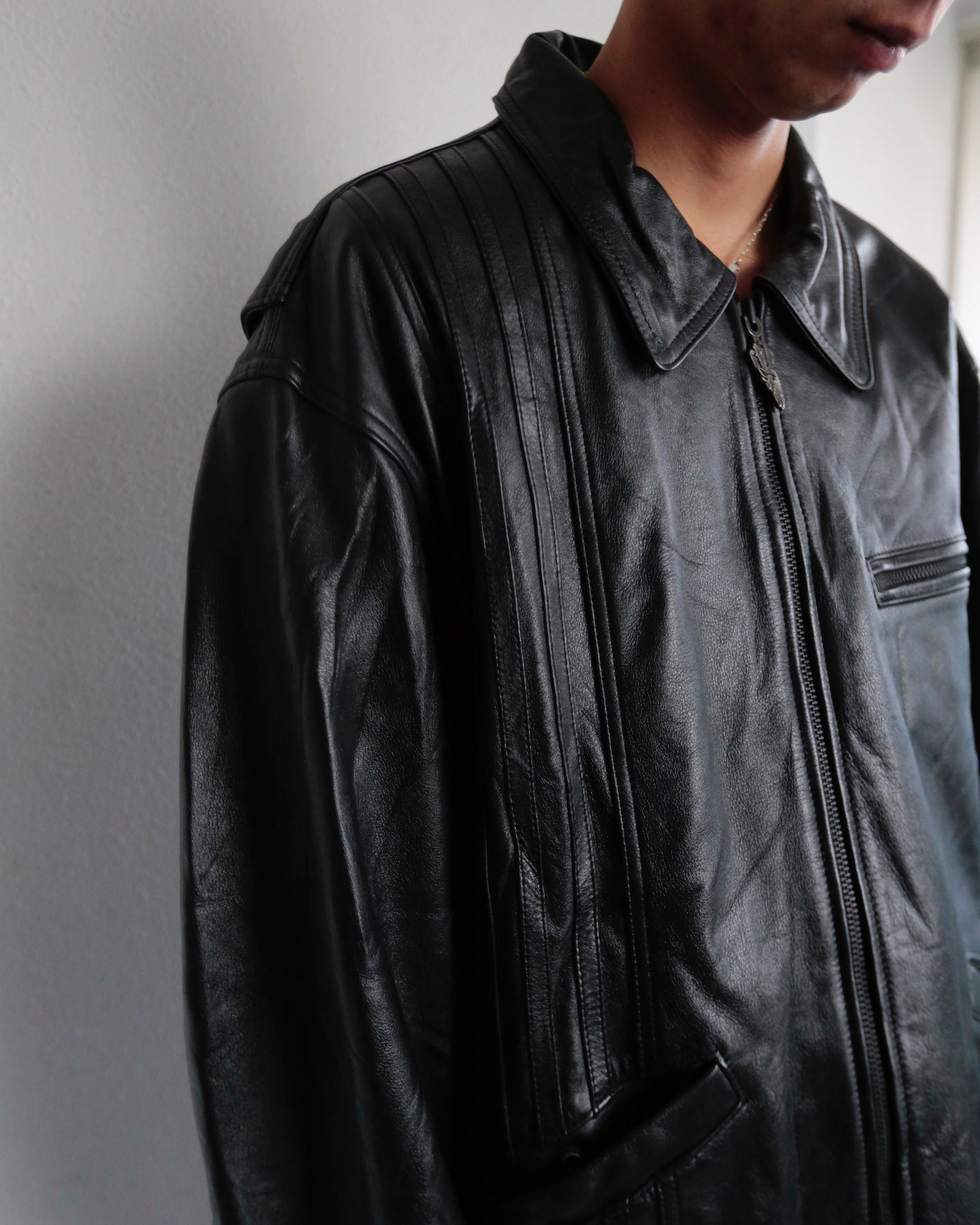 vintage harley davidson moto leather jacket