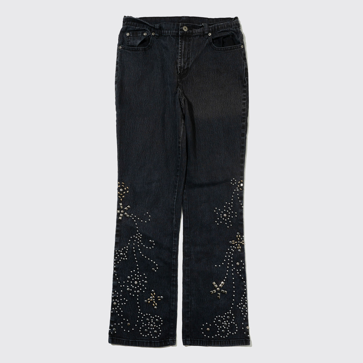 vintage studs flare jeans