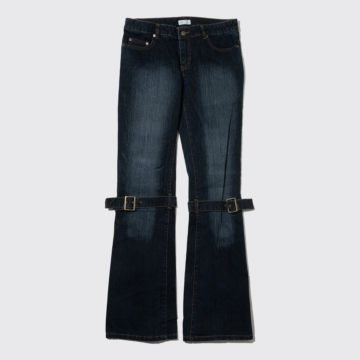 vintage belted flare jeans