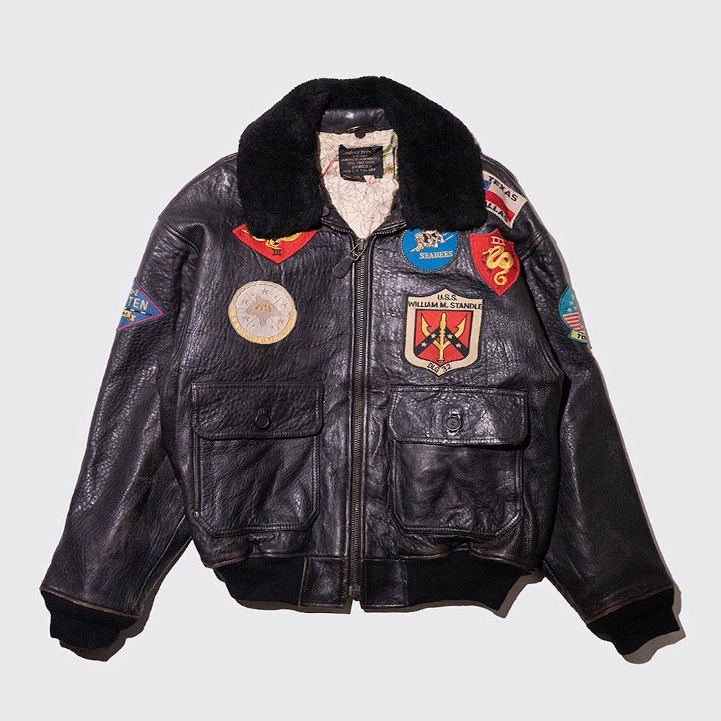 vintage avirex custom g-1 leather jacket