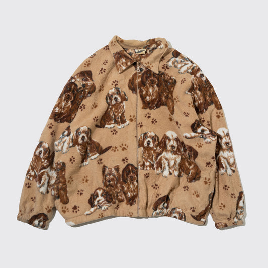 vintage dog fleece jacket