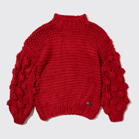 vintage chunky hand knit sweater