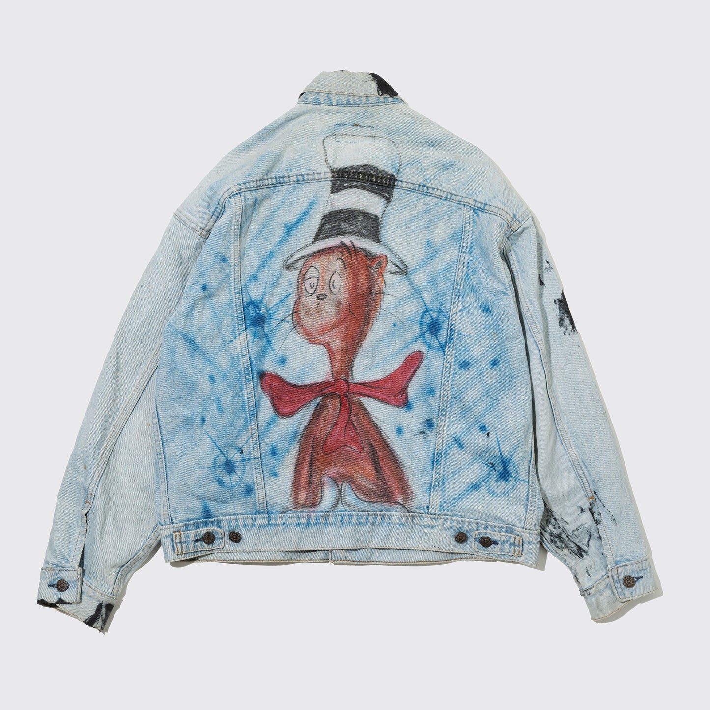 vintage painted trucker jacket