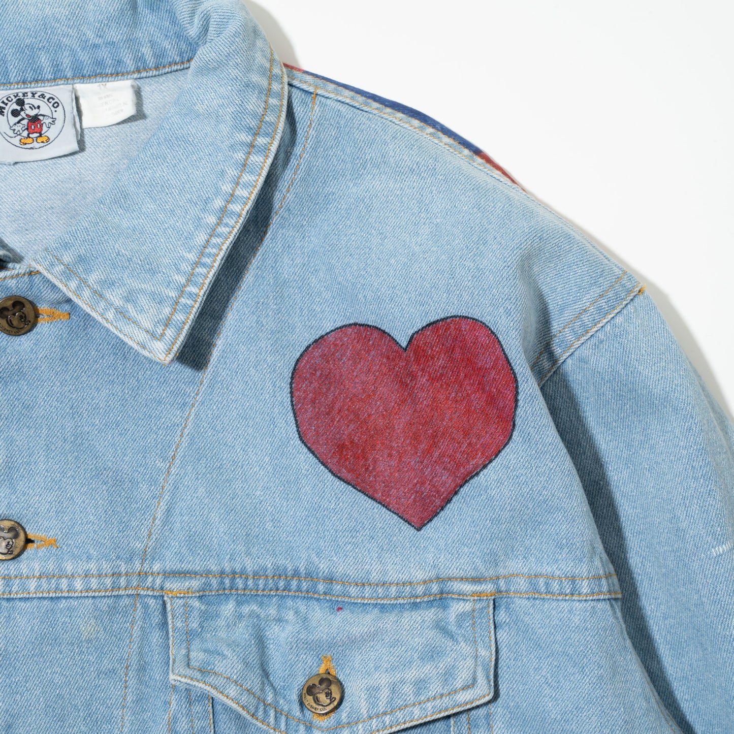vintage painted trucker jacket