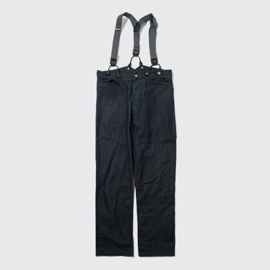 vintage combi stripe jeans , with suspender