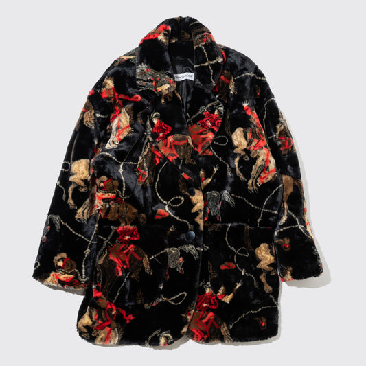 vintage DONNYBROOK cow boy fur jacket