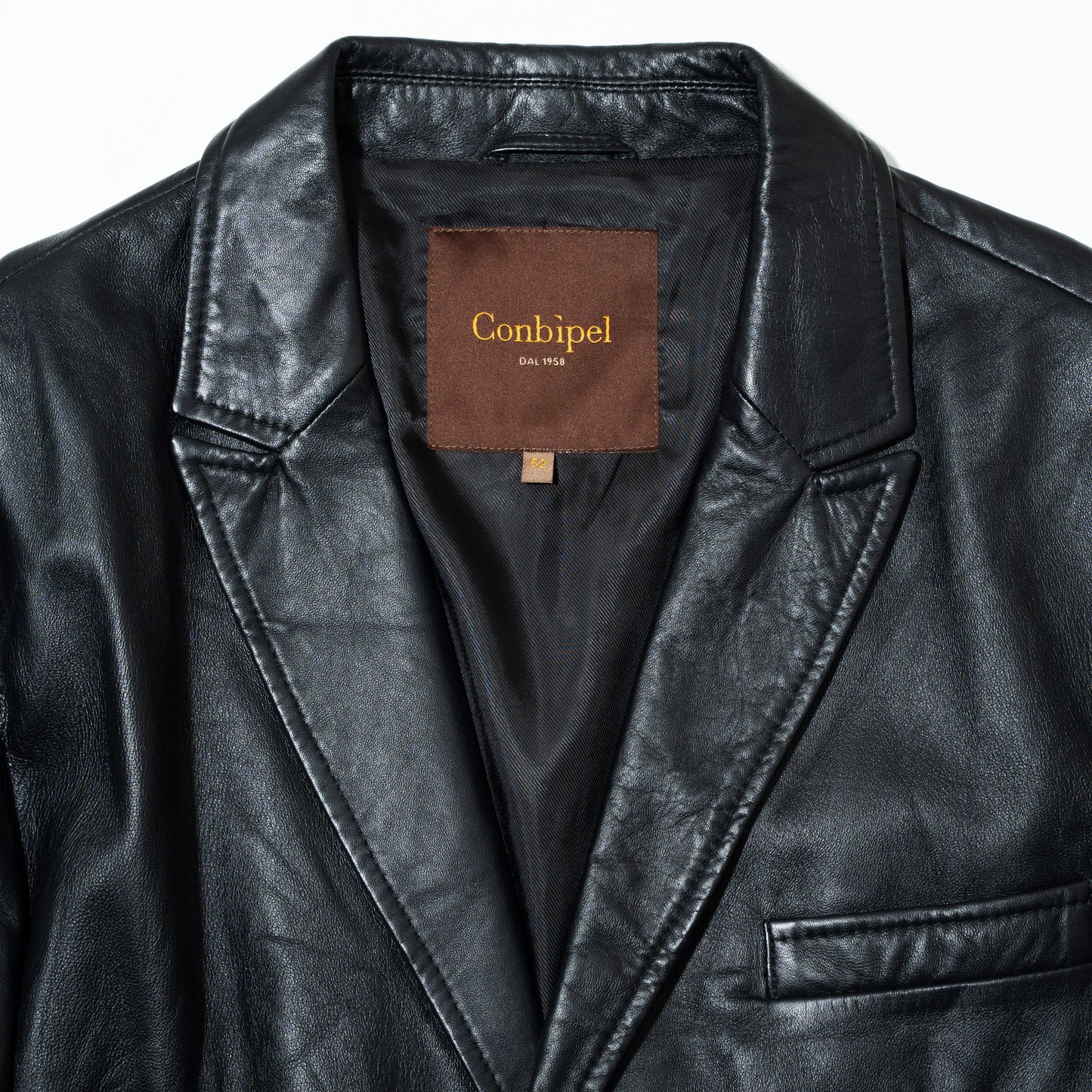 vintage leather tailored jacket