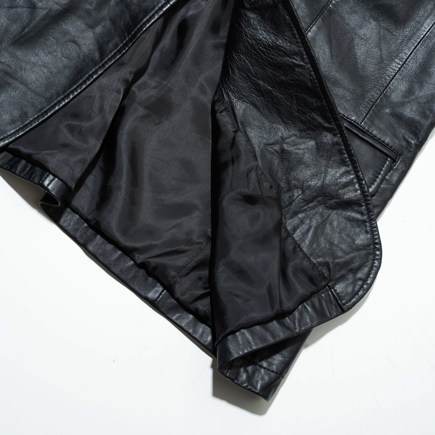 vintage leather tailored jacket